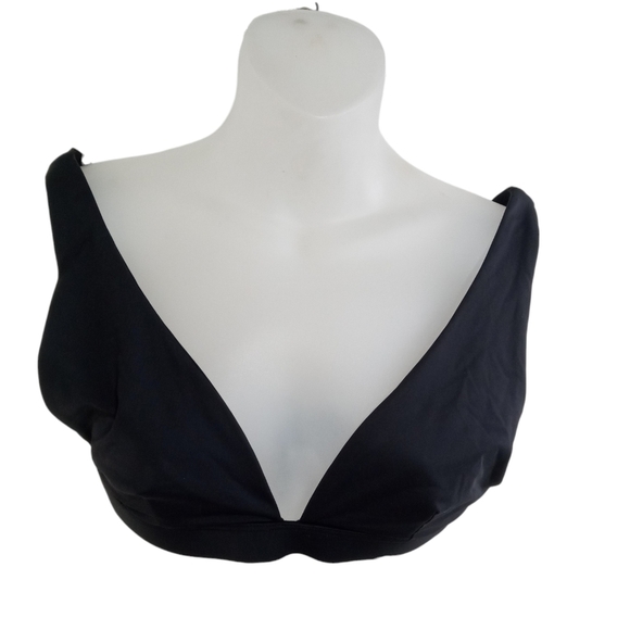 Good American Plunge Triangle Swim Top — Classic Black Beachwear Size 2(M) - Picture 3 of 6